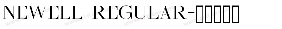 Newell Regular字体转换